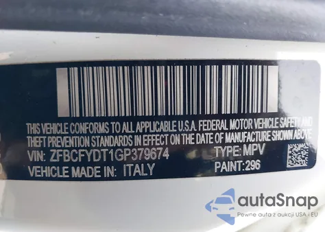 2016 Fiat 500X Lounge из США, поврежденный, VIN ZFBCFYDT1GP379674